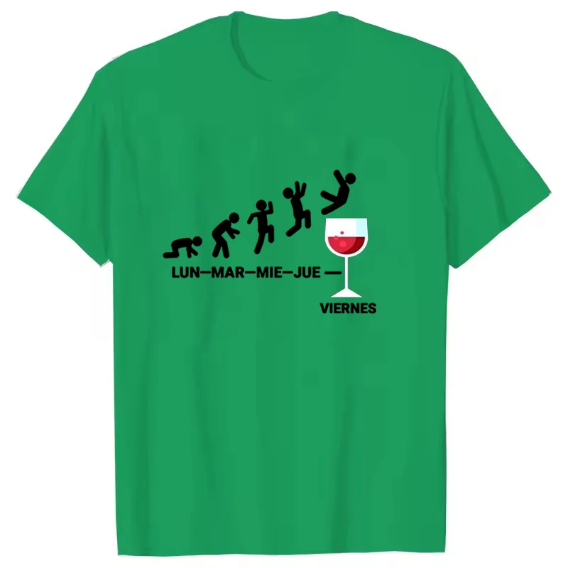 Viernes Beer Bedruckte T-Shirts für Damen und Herren, kurzärmelig, lustiges Rundhals-T-Shirt, lässige Sommer-Tops, Streetwear, Harajuku-Top – Detail 4