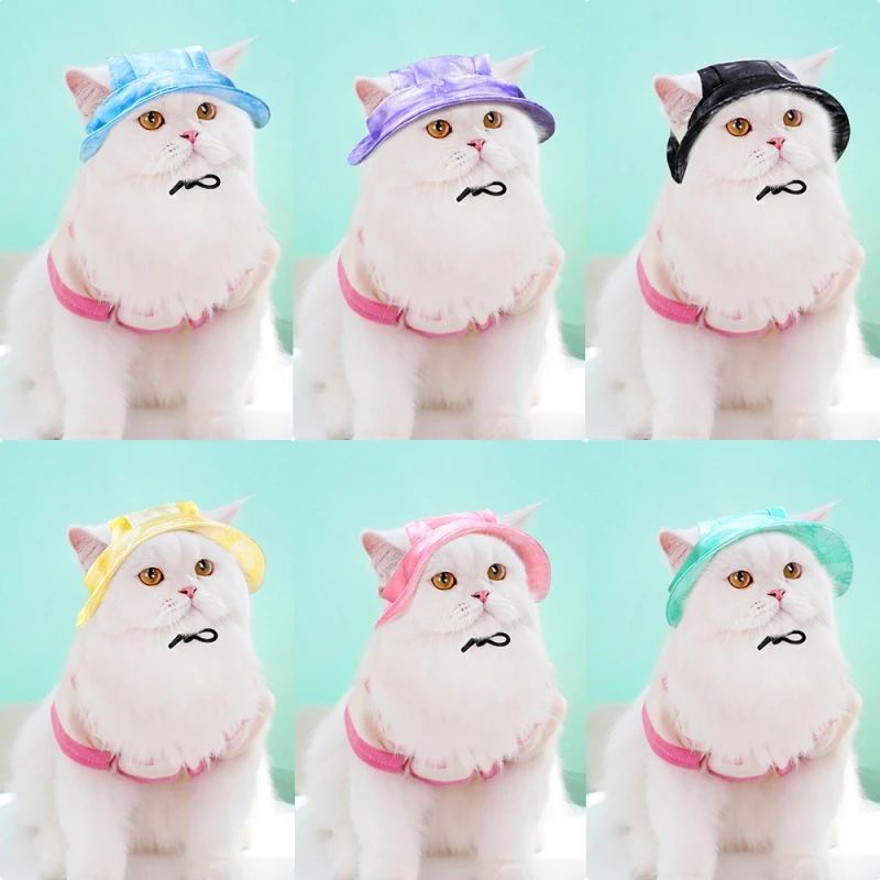 개 고양이 태양 모자, 개 야구 모자, 개 트럭 운전사 모자, 작은 중형견용 애완 동물 모자, 귀 구멍 조절 가능한 드로스트링
