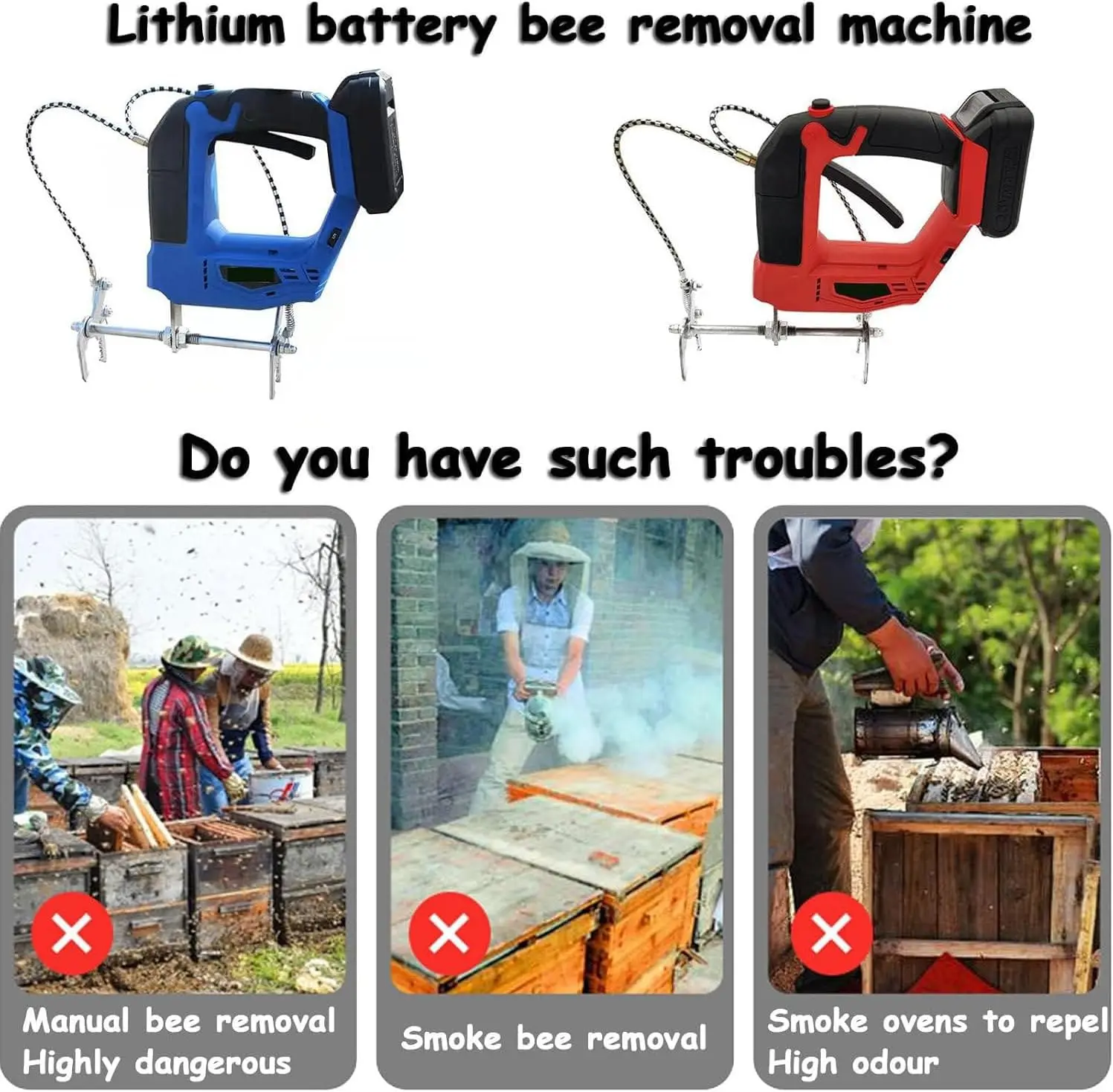 Portable Electric Bee Shaker Electric Bee Remover Brushless Handheld Electric Shaker Rechargeable Beehive Frame Shaking Machine