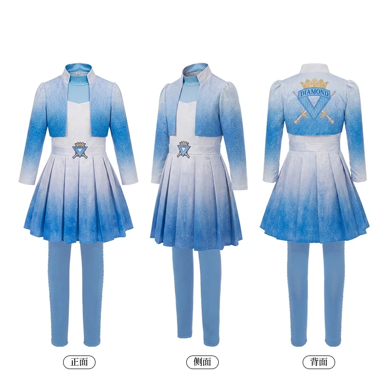 Disfraz de Princesa de Película para Niñas, Conjunto de Vestido Azul con Pantalones, Trajes para Actuaciones, Halloween, Carnaval, Fiestas de Cumpleaños