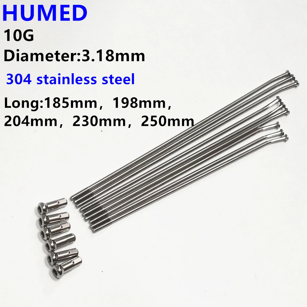 

36pcs/lot Motorcycle spokes 304stainless steel diameter 3.18mm 185mm-250mm for Dirt Pit Bike Electric bicycle Wire Spoke
