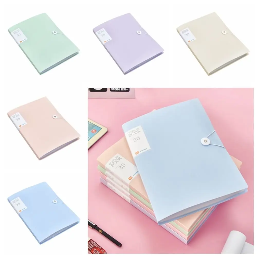 

Fashion A4 File Paper Folder Classified Dustproof Document Holder Transparent Insert Multifunction Information Bag