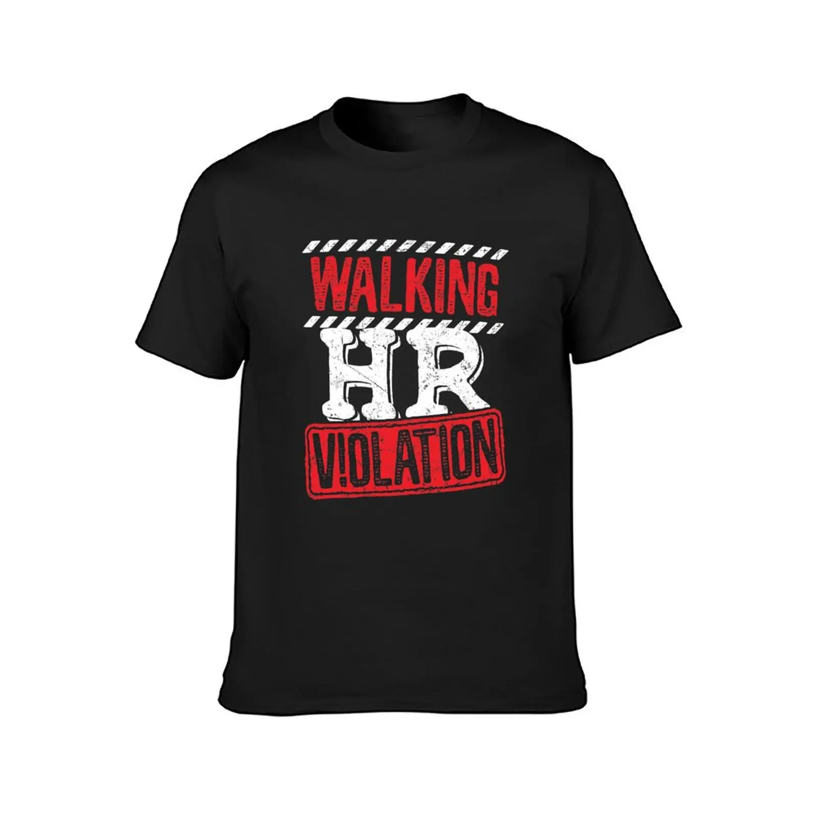 Walking HR Violation T-Shirt sublime aesthetic clothes customs Aesthetic clothing plain black t shirts men