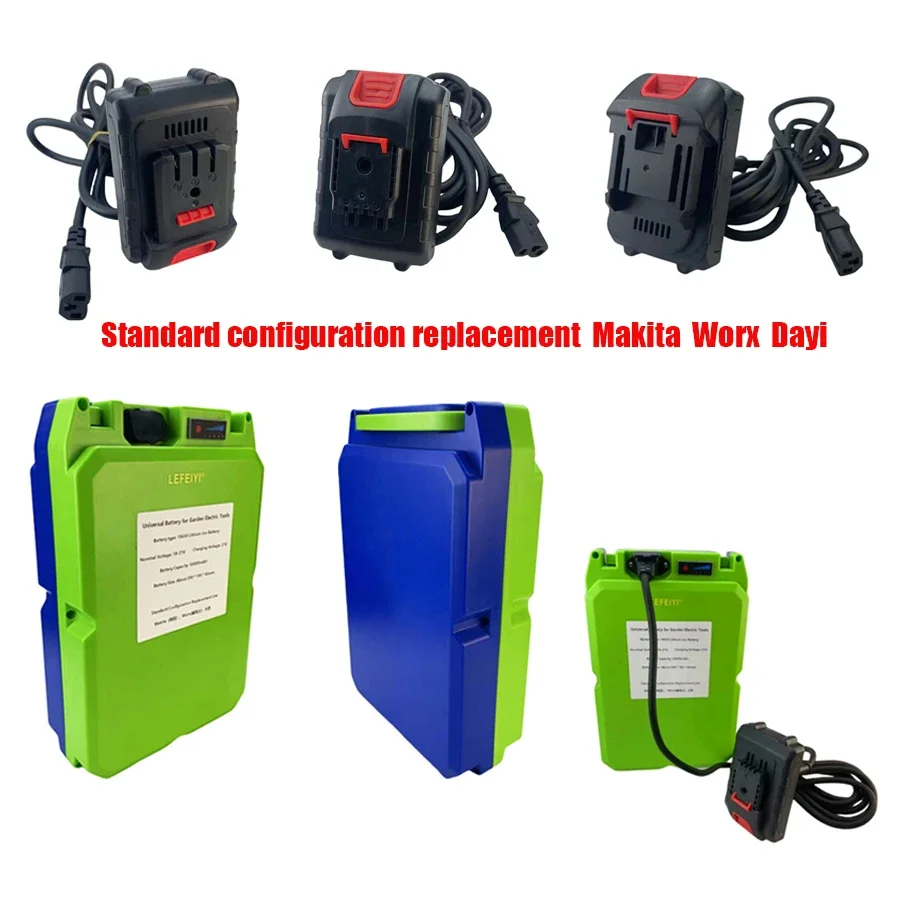 18V 21V 50000mAH 18650 Lithium Battery Pack Is Applicable To Makita/worx/Dayi Electric Lawn Mower, Hedge Machine, Tea Picker Etc