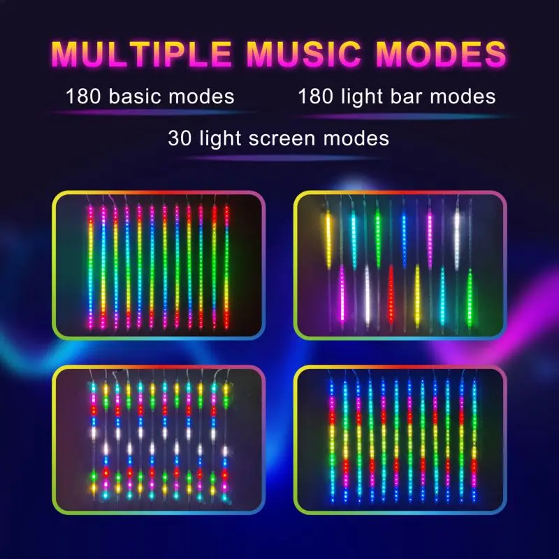 Music Activated Dream Color LED Strip Light 5V IP65 Waterproof  Multi Colorful Sound Control Ambient Light Wall Decoration