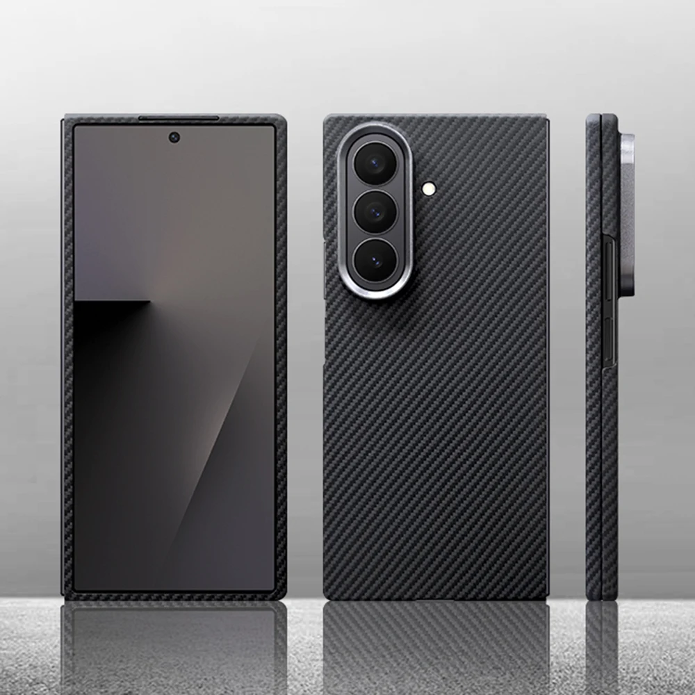 

Чехол из чистого углеродного волокна для Samsung Galaxy Z Fold 7, кевларовый арамидный магнитный чехол Magsafe для телефона
