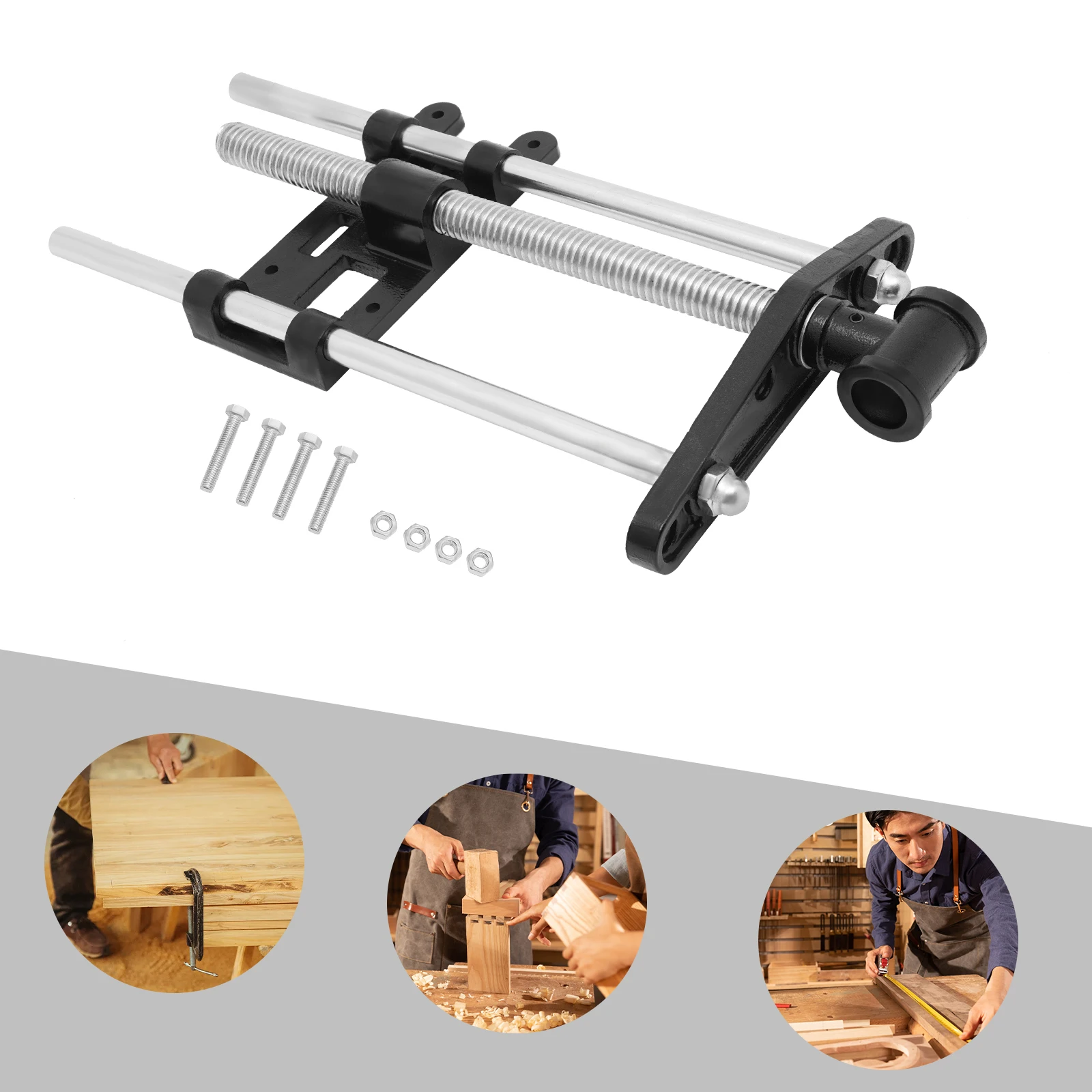 10 Zoll Schwerlast-Werkbank-Schraubstock mit Schnellspannmechanismus für Holz- und Metallbearbeitung sowie Präzisionsbearbeitung – Detail 4