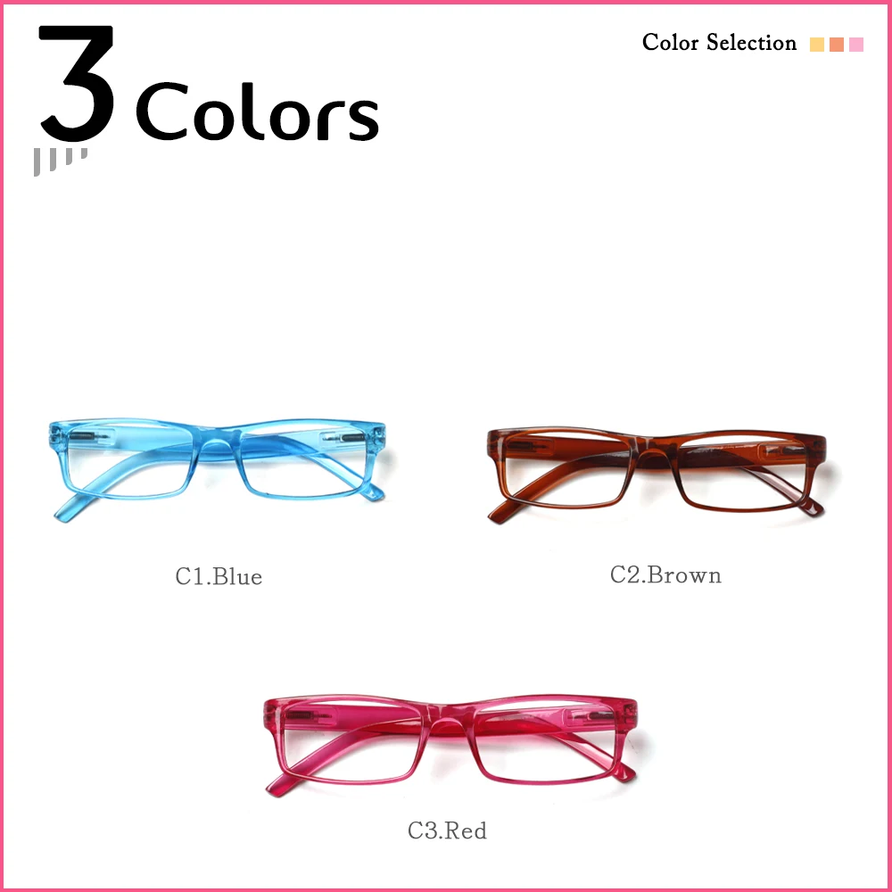 BONCAMOR Reading Glasses Women's Rectangular Anti Blue Light HD Lens Computer Reader with Spring Hinges Prescription Glasses