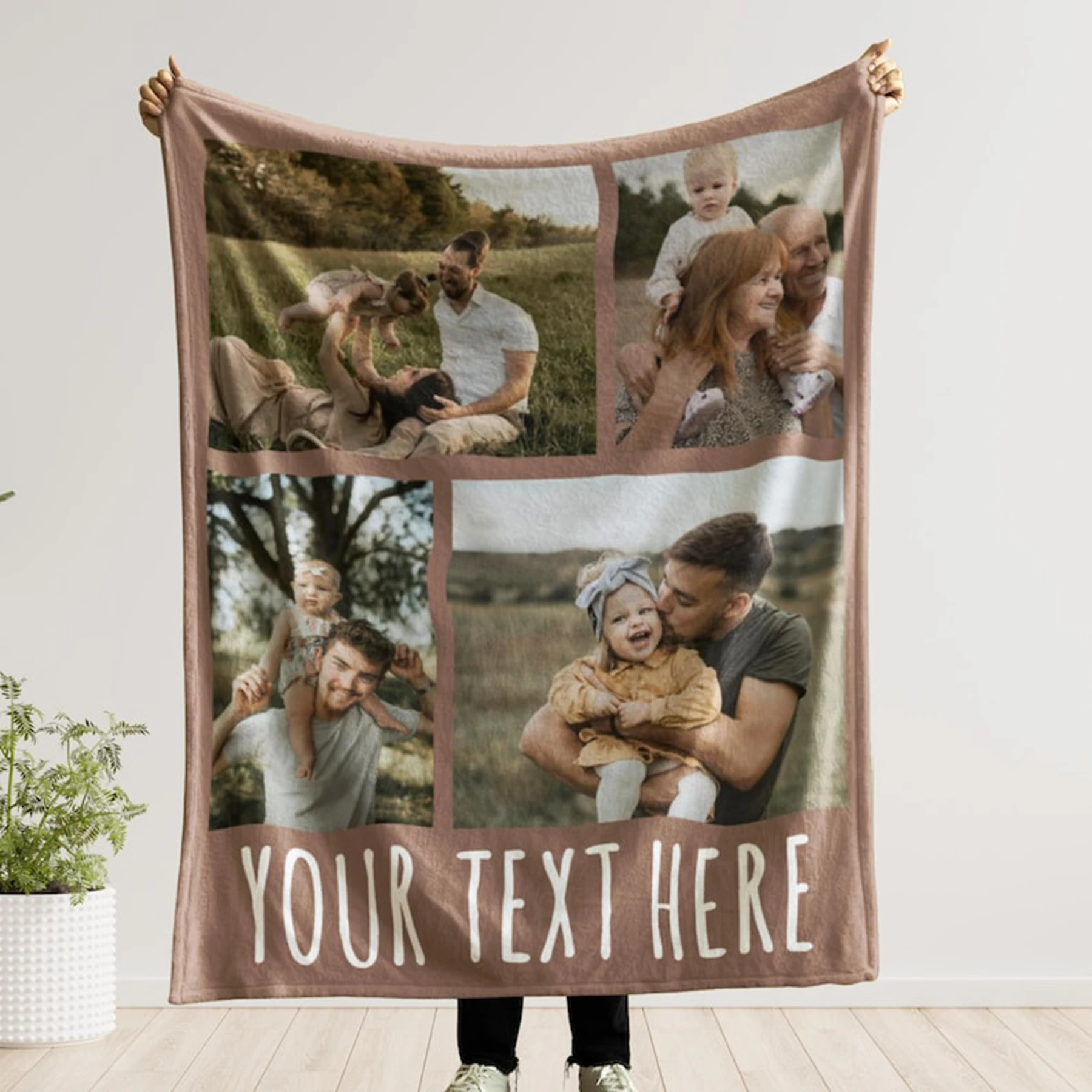 Personalisierte Foto-Decke, Vintage Flanell-Decke, Individuelles Geschenk für Paare und Familienerinnerungen, Einzigartiges Souvenir
