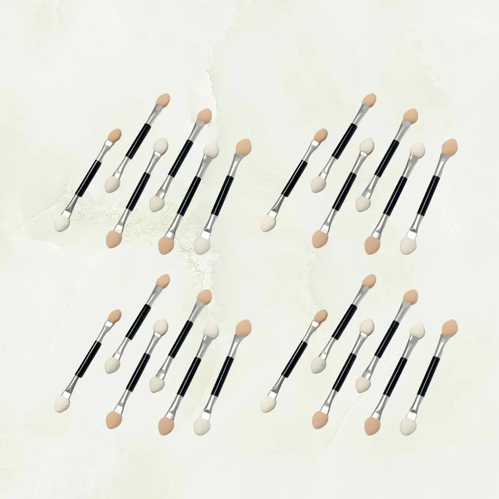 30Pcs Eye Shadow Applicator Brush Dual Tip Design Smooth Finish Lightweight Easy to Carry for Women Travel Home Use Professional