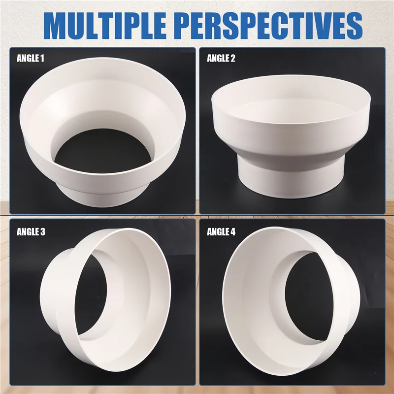 AF95-Entlüftungsrohr Reduzierstück Adapter Rohr Luftkanal Adapter Rohrverbinder für Inline-Entlüftungssystem