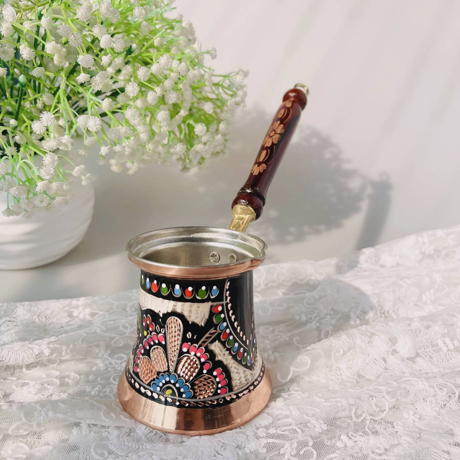 Turkish Coffee Pot Handmade Copper Coffee Pot view 5