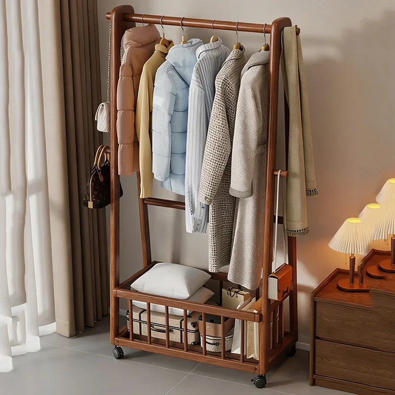 P1 Wooden Coat Racks Indoor Bedroom Headboards Hanging Portable Cheap Coat Racks Modern Display Porte Manteau Salon Furniture