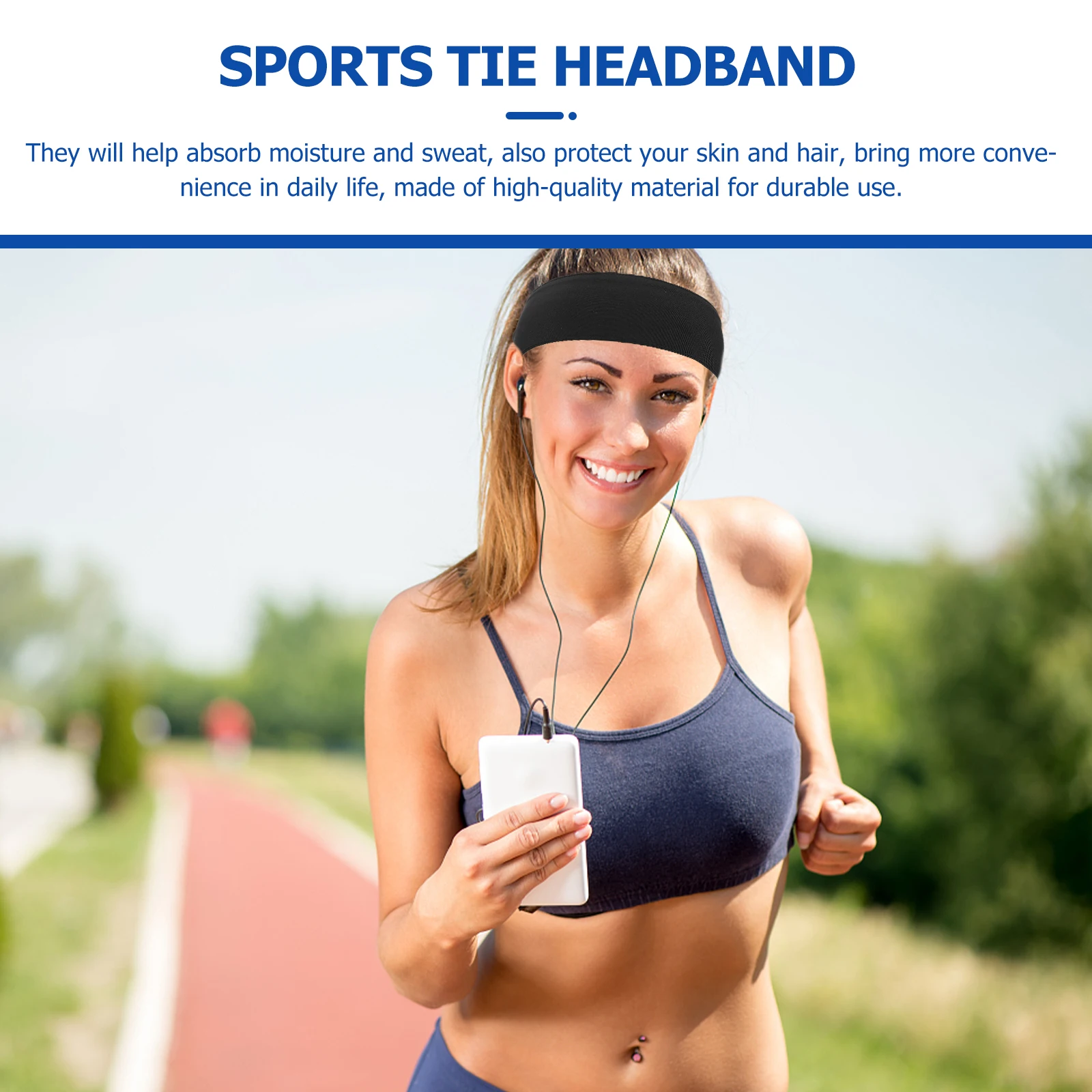 

3 Pcs Sweat-absorbent Headband Sports Wraps Tennis Tie Bands Athletic Sweatband Elasticity Back