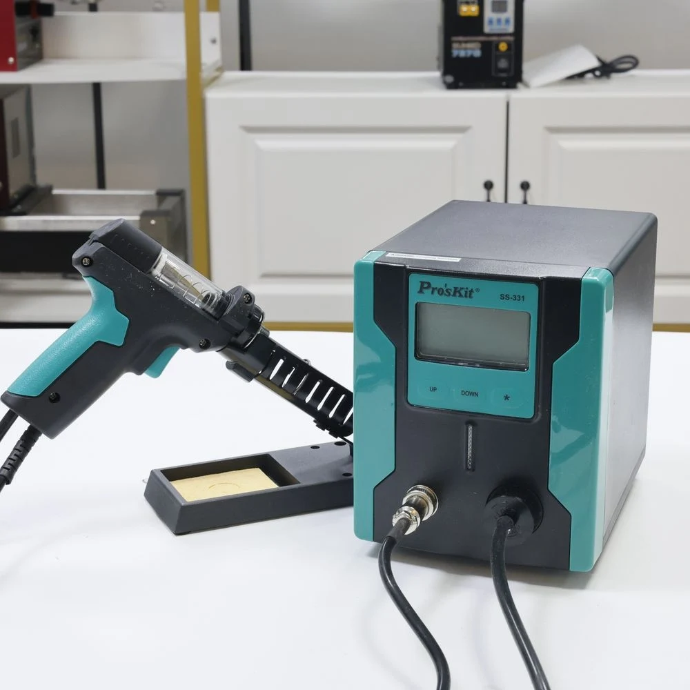 Pro'sKit SS-331H ESD ЖК-цифровой электрический оловоотсос BGA для распайки всасывания вакуумный припой присоска пистолет автоматический сон 110 В/220 В