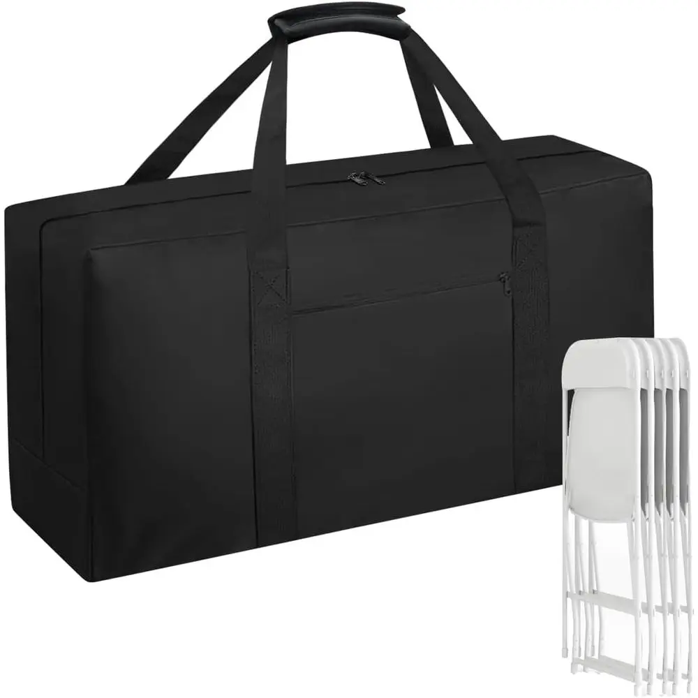 

Прочная водостойкая складная сумка для хранения стульев — большая вместимость для металлических, деревянных и пластиковых стульев, с карманом — 39 л x 12 шт.