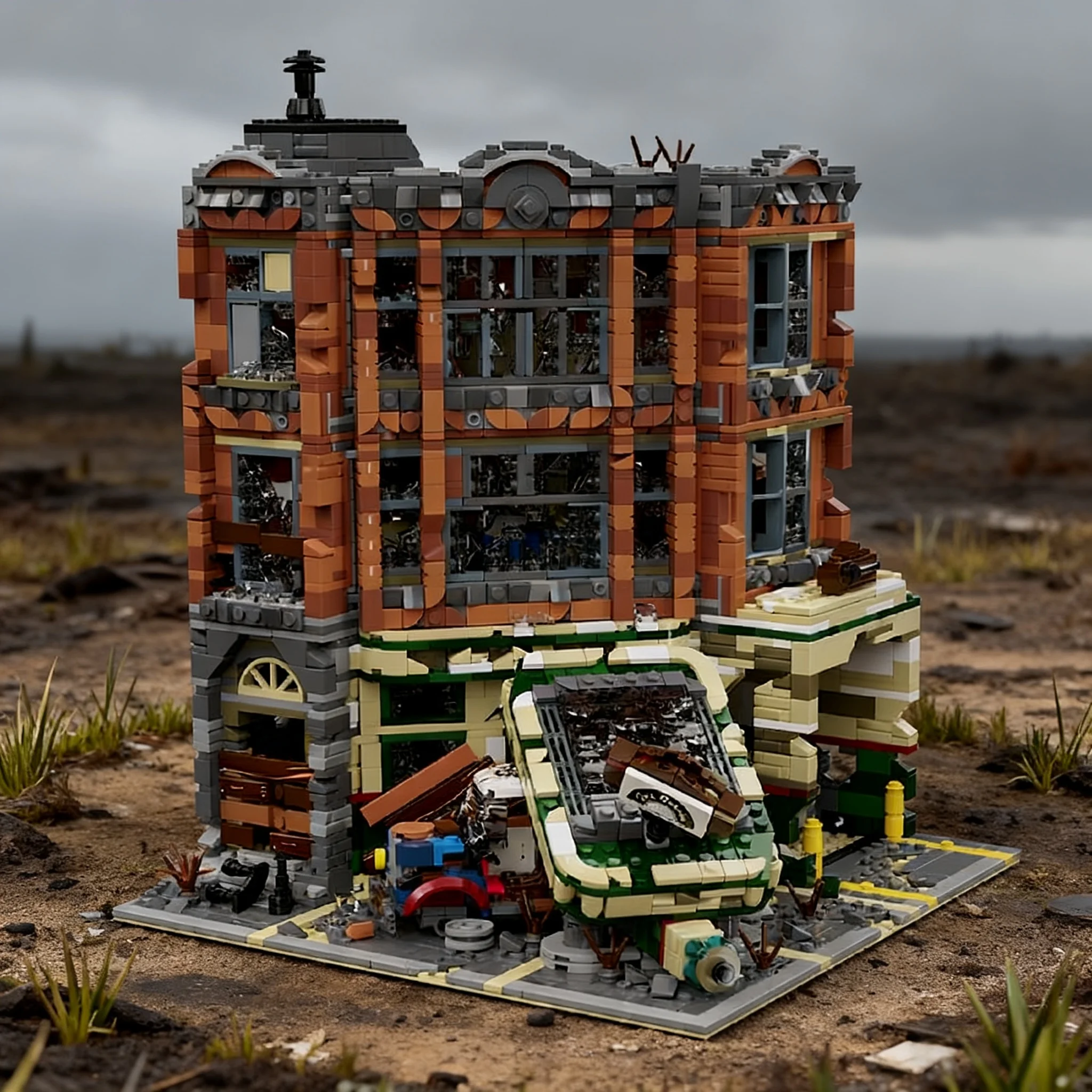 3325PCS MOC Doomsday Garage Casa Edifici Blocchi Ruine Architettura Modello modulare Mattoni Assemblaggio fai da te Giocattoli Regalo per bambini adulti