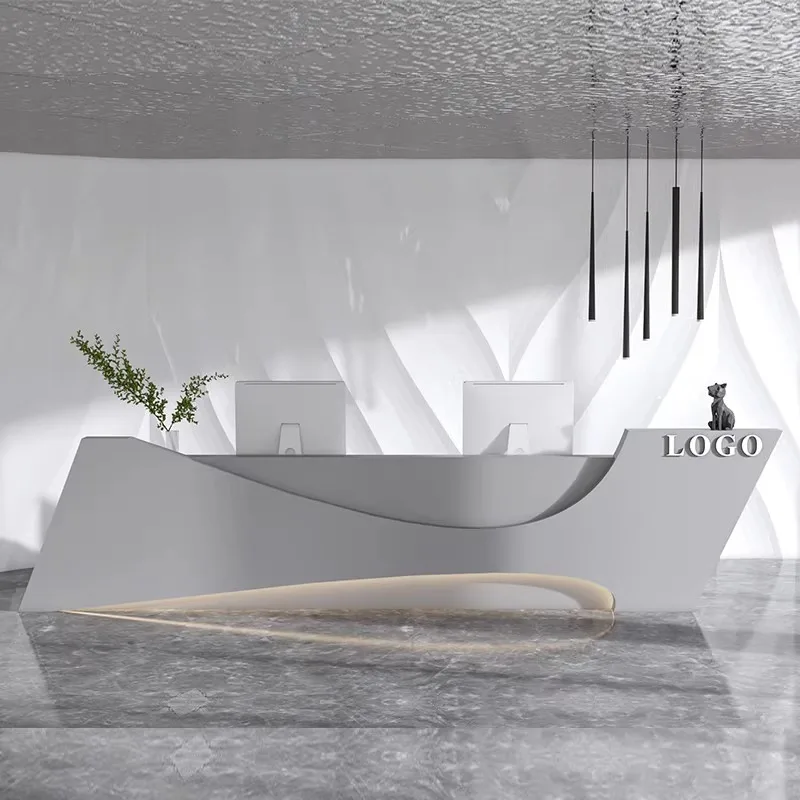 Modern Designer Reception Desk Nordic Creative Hotel Beauty Salon Front Desk Consultation Center Office Furniture Podium FYRD
