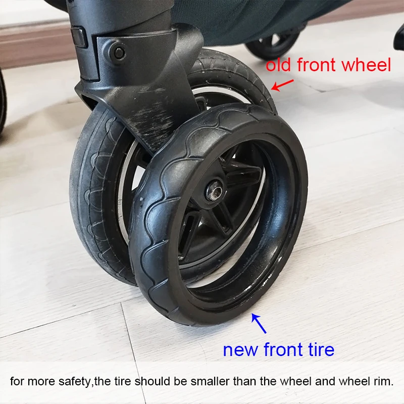 Stroller Tire For Yoya Plus Max Front Wheel Compatible Dearest Babalo Or Other 15~17CM Pushchair Wheel Tubless PU Tyre Case