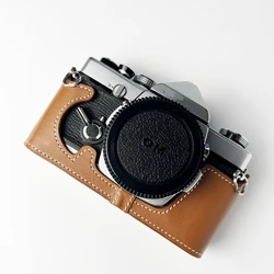 Anti-Drop Film Camera Protective Case For Olympus OM1 Case 1N OM-2/2N OM-3/3Ti OM-4/4Ti Film Camera Leather Camera Half Case