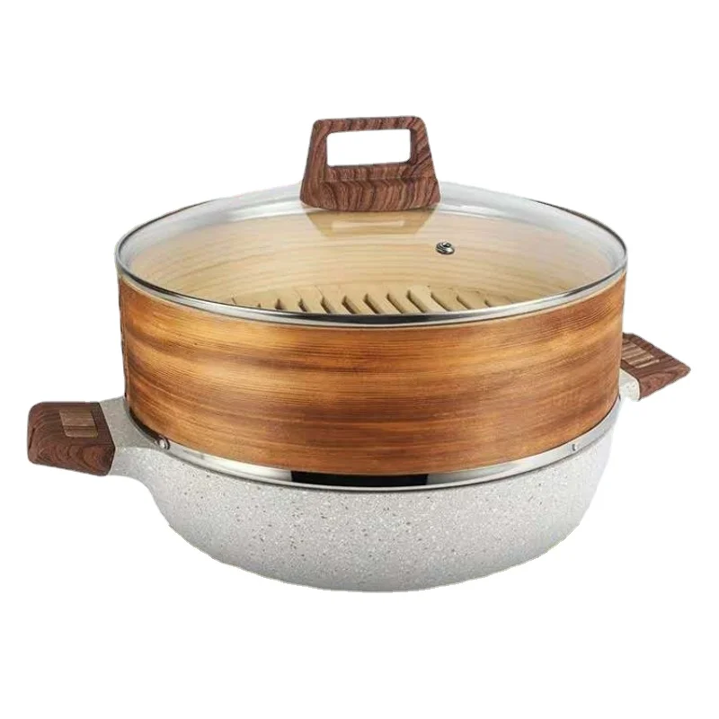 Imagem -02 - Panela a Vapor para Frutos do Mar Sopa Rasa Maifan Stone Steamer com Steamer One Restaurant Cookware