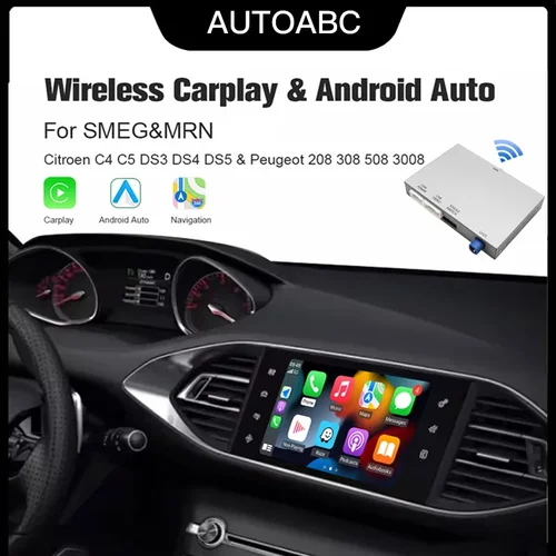 新しいワイヤレス Carplay と Android 自動モジュールプジョー SMEG 208 308 508 3008 C4 DS3 DS4 DS5 カーラジオミラーリンクマルチメディア