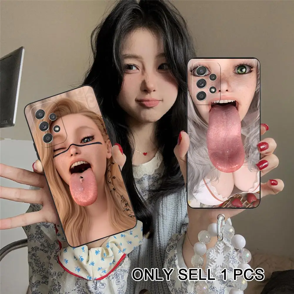 Y2K Girl Teena CLMJ Phone Case for Samsung Galaxy A57 56 55 54 53 52 51 37 36 35 34 33 32 31 5G Soft TPU Shockproof Cover