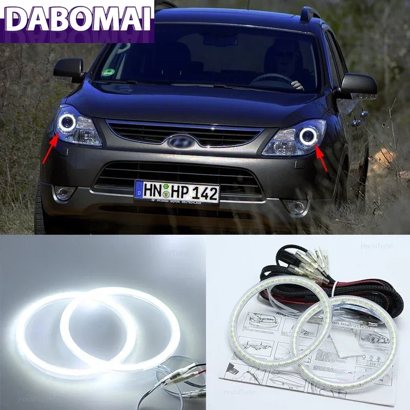 

For Hyundai Veracruz Ix55 2007-2012 Super Bright White Color 3528 SMD Led Angel Eyes Kit Daytime Running Light DRL