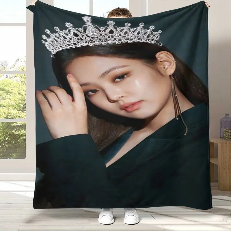 Korean Idol J-Jennie Solo Less Than A Lover Flannel Blanket,Cozy Warm Throw Blanket for Bed,Sofa,Living Room,Picnic,Home Decor