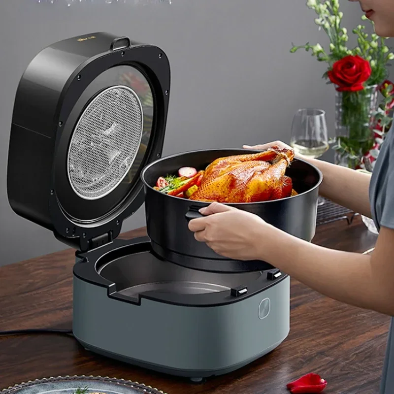 Flip-Free Surface Air Fryer New Homehold Intelligent Visual Oil-Free Deep Frying Pan Large Capacity Oven All-in-One Machine