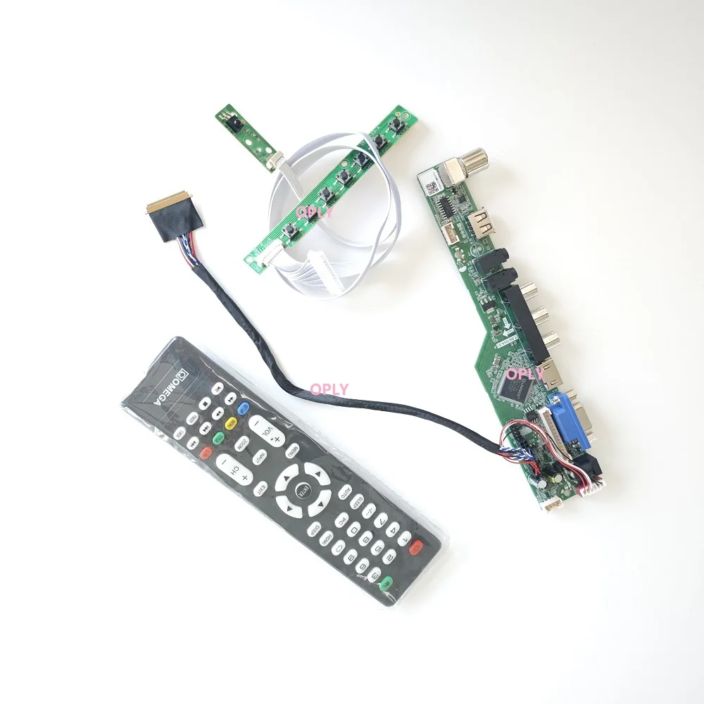 

Комплект платы контроллера телевизора для N101N6 B101AW01 N101N6-L02 1024X576 10,1 "HDMI-совместимый RF USB AV VGA аудио светодиодный экран монитор DIY