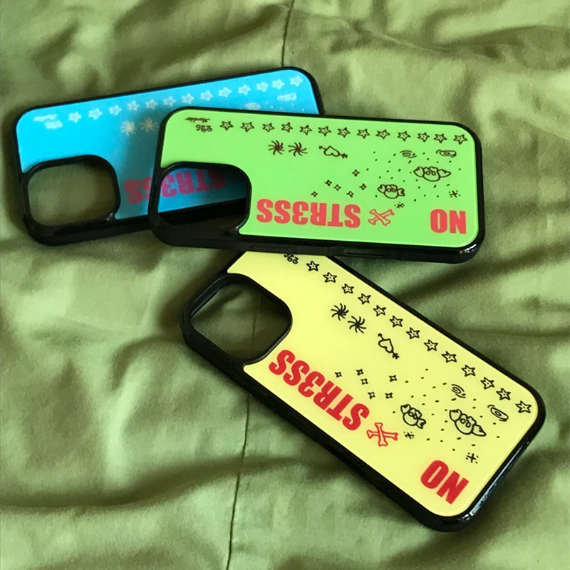 Korean Ins Fashion Letters Stars Phone Case For iPhone 17 Air 16 Pro Max 15 14 Plus 13 12 11 Pro Shockproof Silicone Back Cover