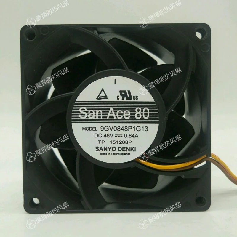 

for Sanyo Denki 9GV0848P1G13 DC 48V 0.84A 80x80x38mm 4-Wire Server Cooling Fan High Speed Airflow CFM Cooler