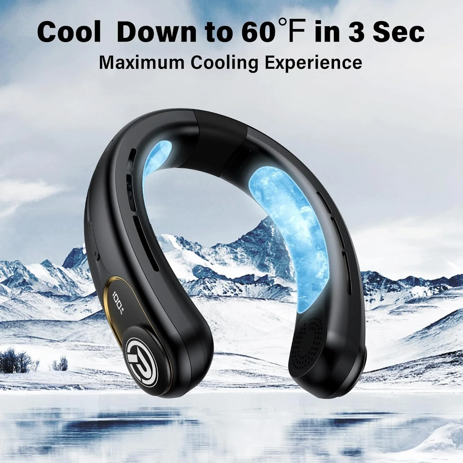 Neck Air Conditioner, 3-Speed Portable Neck Fan, 5000mAh Rechargeable Battery Operated Personal Air Conditioner, Portable AC