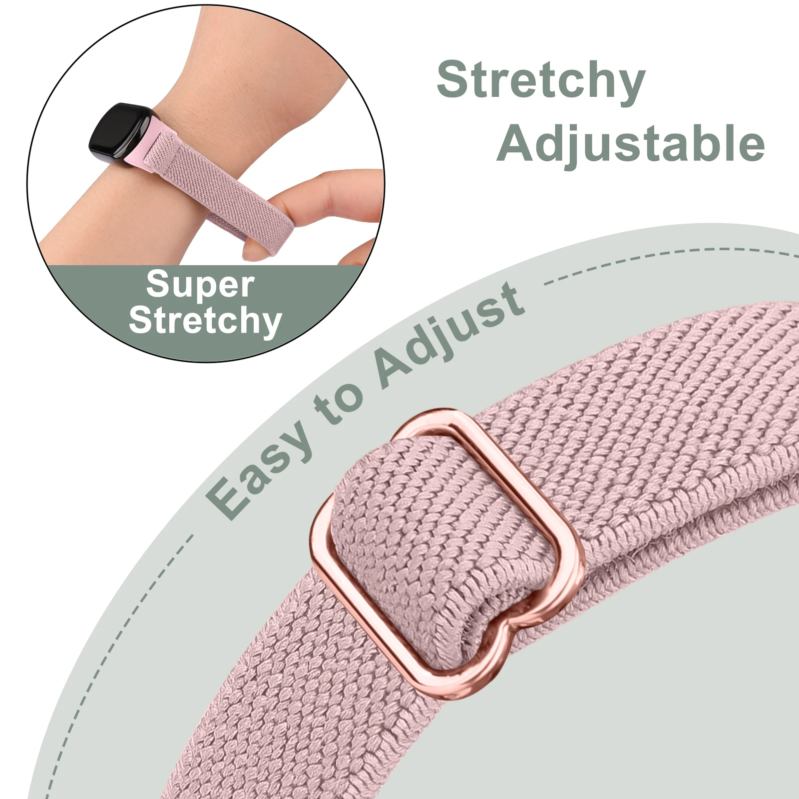 Nylon-Schlaufenarmband für Xiaomi Smart Band 10 9 8 Ersatz-Uhrenarmband NFC Elastisches Armband für Xiaomi Smart Band 10 9 8 – Detail 4