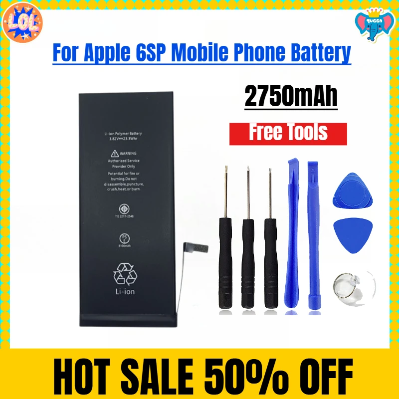 2750mAh for Apple 6SP Mobile Phone Battery Free Tools