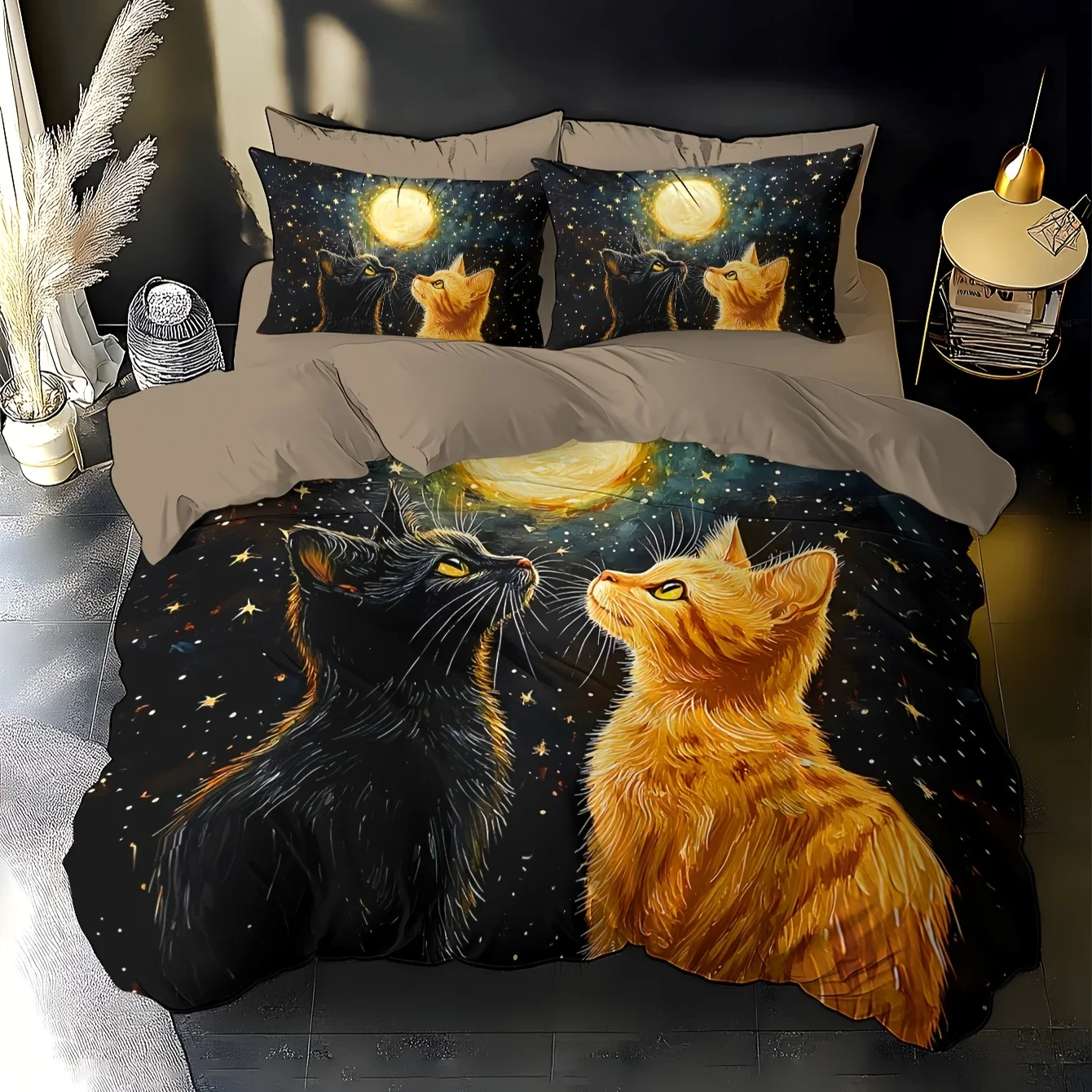 

2/3Pcs Moonlight Bedding Set 3D Print Duvet Cover Set Super Soft Digital Printed Bedding Set Gift for Lover