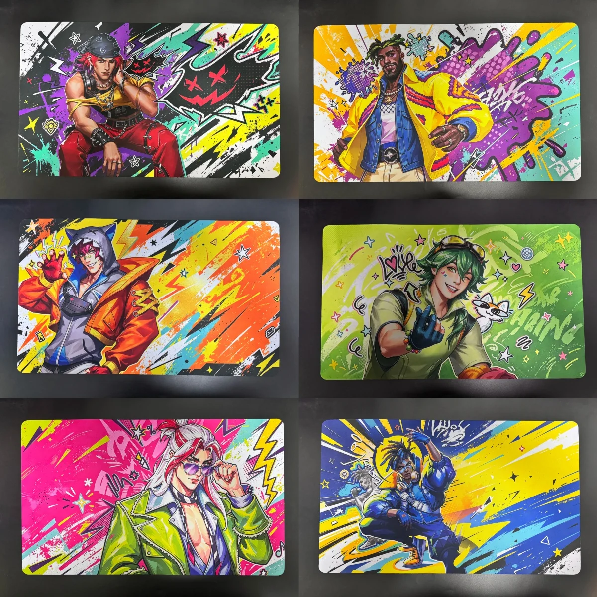 600x350mm DIY Game Graffiti Series Kayn, The Shadow Reaper Playmat 2mm Seamless Edge Yone Single Rubber Board Game Card Mat Toy