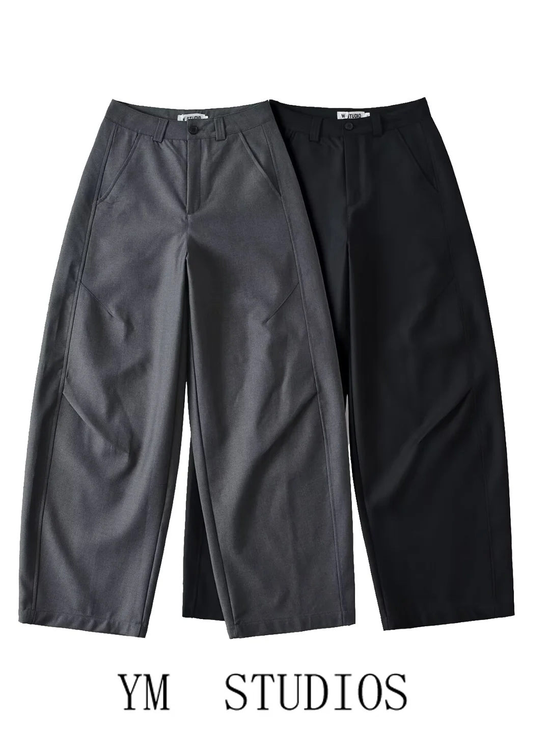 

American Style Women's Loose Long Pants High Waist Trousers Fashion Folded Knife Design Spring 2026 Slimming Versatile Trousers