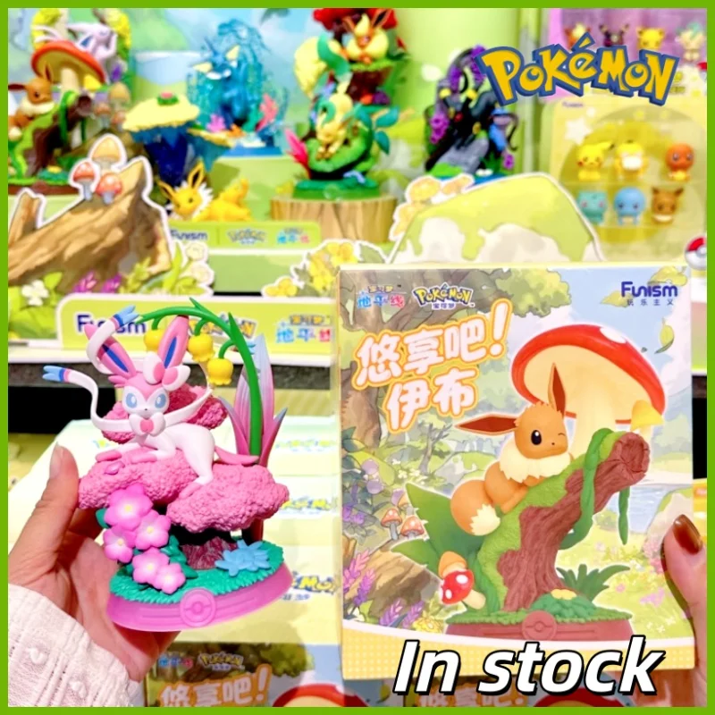 本物の新しい-funism-ポケモン-イーブイ-ブラインドボックス-トレンディなおもちゃ周辺機器デスクトップ置物置物ハロウィン-クリスマス男の子ギフト