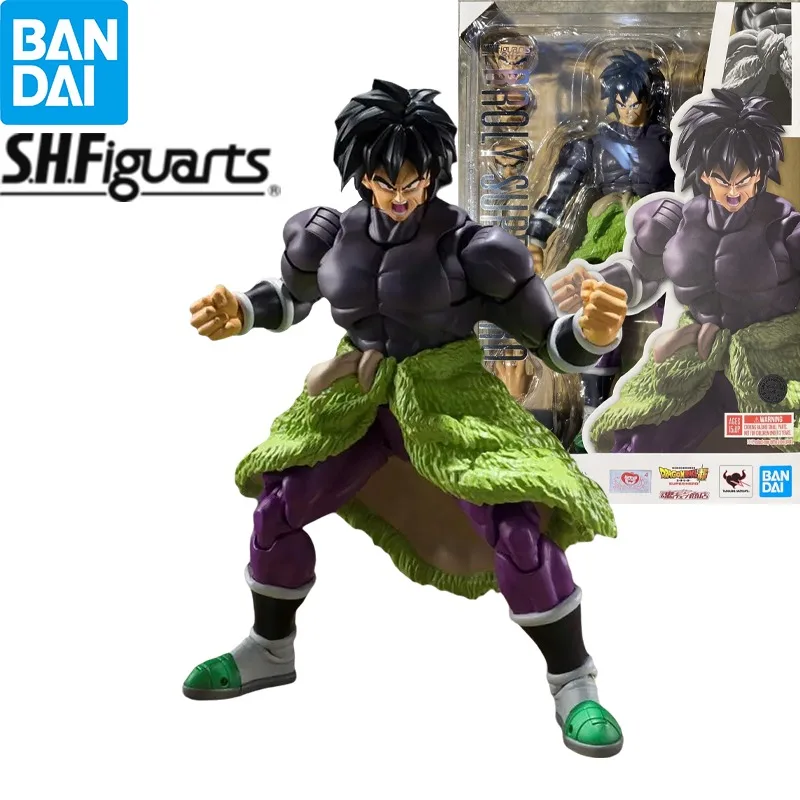 In Stock BANDAI Dragon Ball S.H.Figuarts Broly Super Hero Action Figure Anime Model Collectible Toys Gift