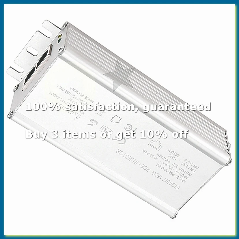 For GEN2/GEN3 150W 2.5Gbe AC Power Supply POE Injector 110Vdc Input 48-57V Output US Plug-DT30