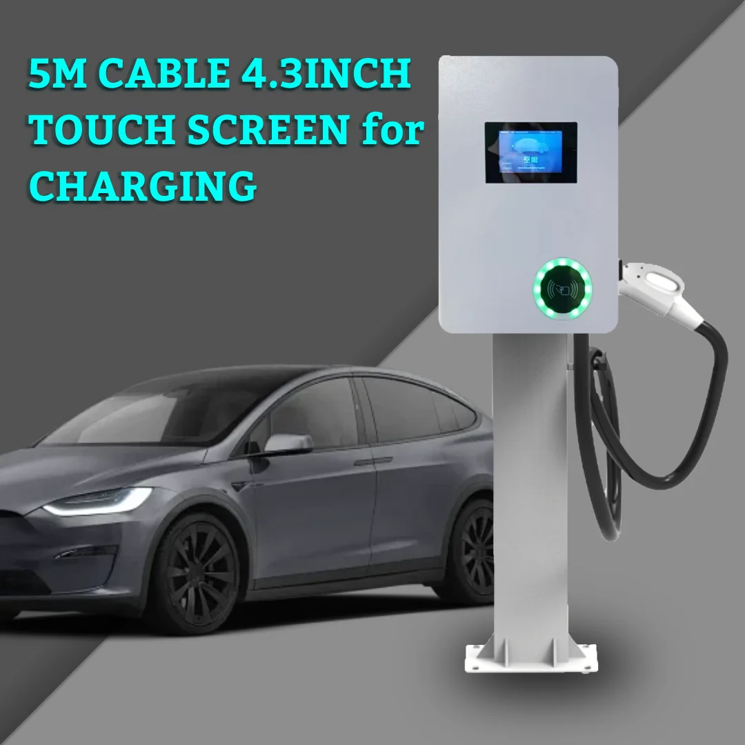 New small 7kW DC electric vehicle charging station wall-mounted pile 200-220V input GBT/CCS1/CCS2 interface is convenient to use