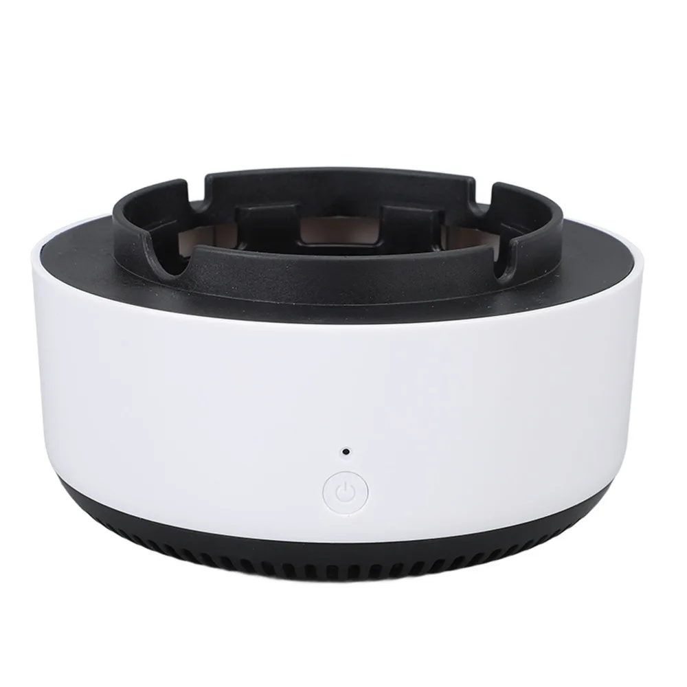 

Air Purifier Ashtray Rapid Purification Low Noise Smokeless Ash Tray with Composite Filter for Home Car Office White