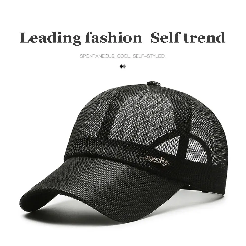 

Sun Hats Quick-dry Letter Mesh Baseball Cap Breathable Lightweight Snapback Hat Adjustable Comfortable Sports Mesh Caps Summer
