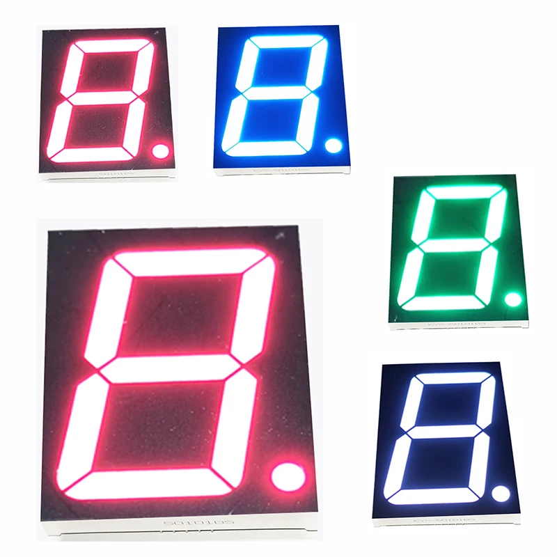 

104*150*16mm White/Red/Green/Blue 5 Inch LED Display 1 Bit Cathode/Anode Digital Bar Chart for Household Appliances Straightener