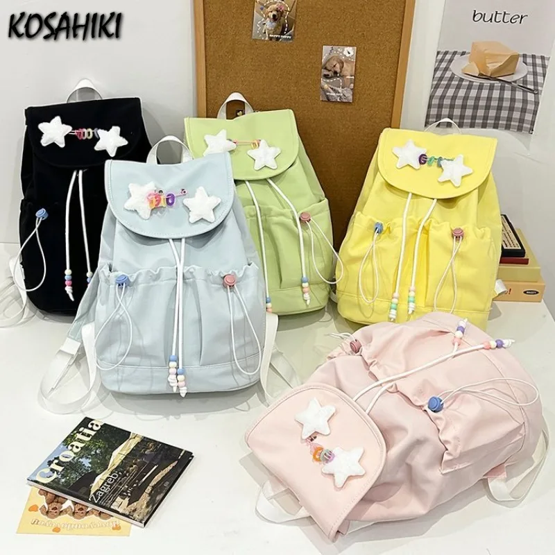

Японский повседневный женский милый рюкзак Kawaii, милый Y2k, эстетический модный плиссированный школьный рюкзак, универсальные рюкзаки в консервативном стиле для студентов