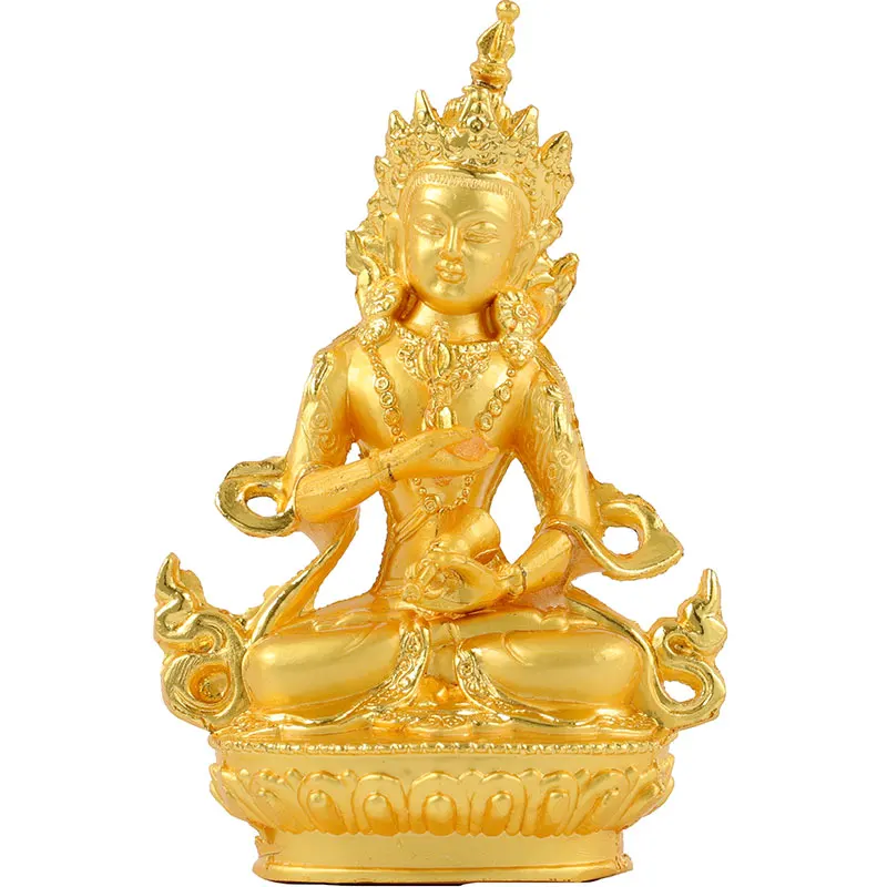 

Tibetan Buddhism Alloy Gilding Vajrasattva Buddha Statue Home Ornament Mini Pocket Buddha