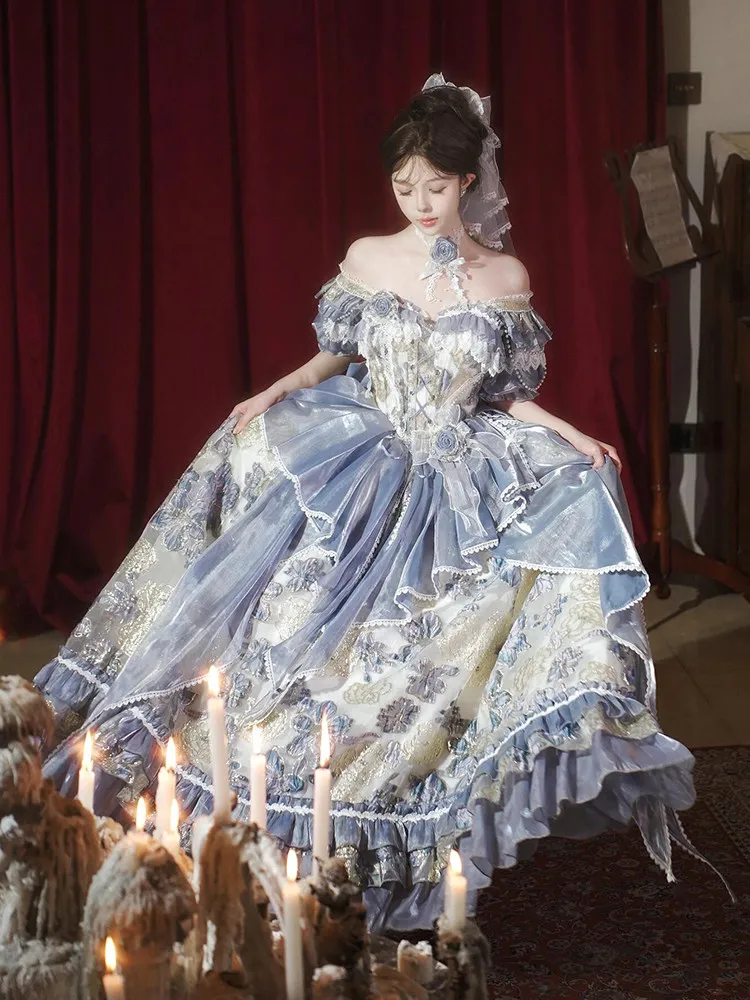 

Jacaranda Mimosifolia Large Skirt Lolita Evening Dress Girl's Birthday Party Style Adult Gift Temperament Heavy Industry