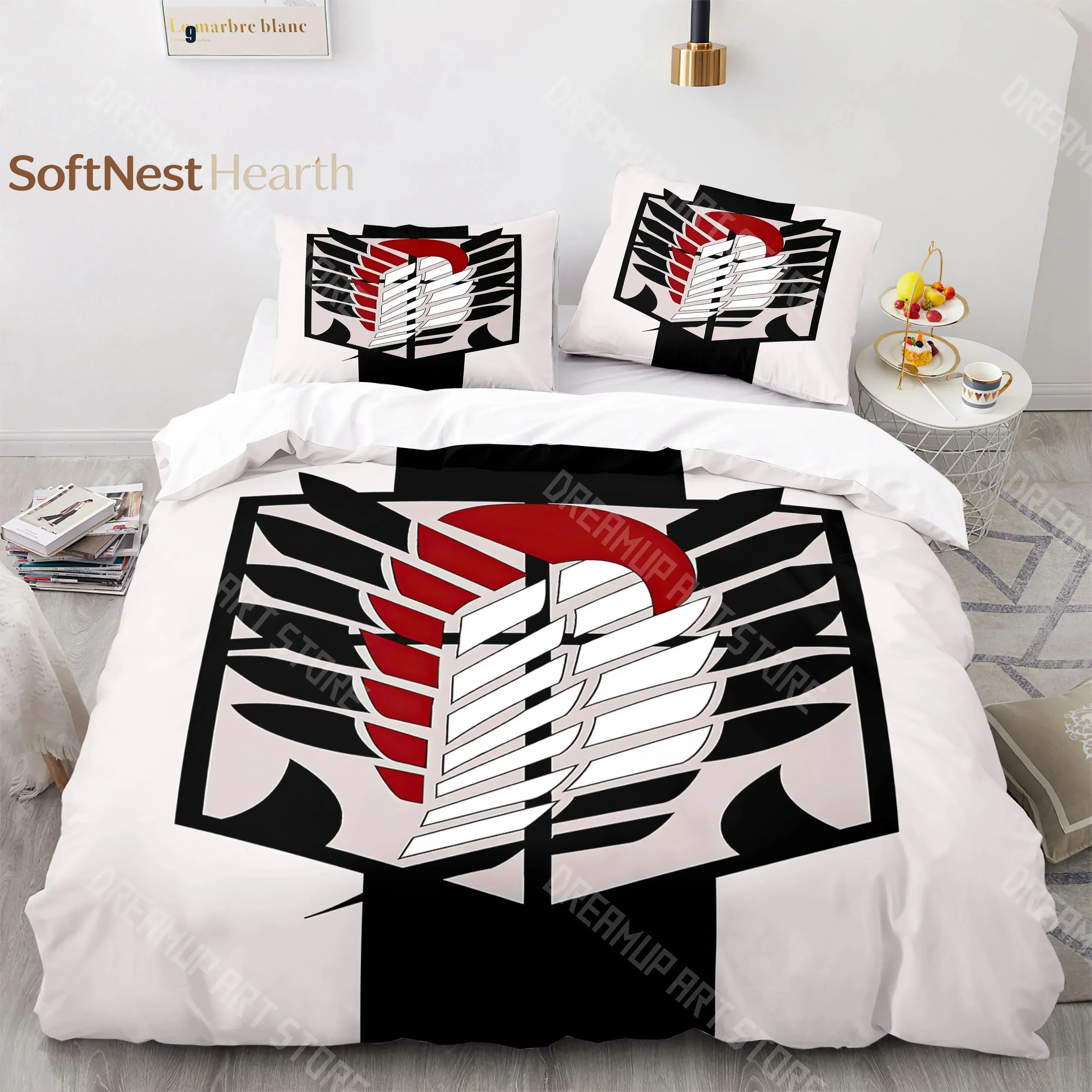 2026 3D Print Attack On Titan Anime Bedding Set Single Twin Full Queen King Size Bedding Set Adult Kid Duvet Cover Sets Home Tex